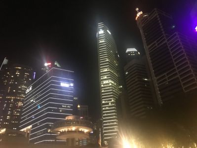 Reisebericht Singapur Skyline bei Nacht