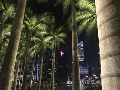 Skyline von Singapur - zu Fuß