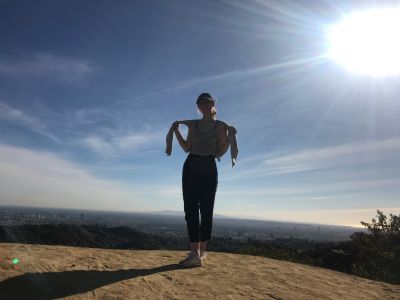 Bei der Wanderung zum Hollywood Sign mit Ausblick über ganz Los Angeles