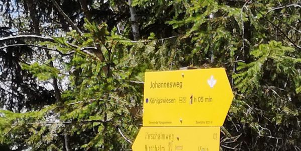 Johannesweg in 4 Etappen - Richtugn Königswiesen