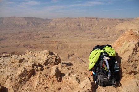 Nicht mehr neu - Der Trek Bag 70 am Israel Trail - Small Crater 2