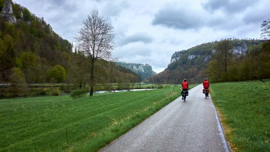 Radtour an der Donau - im oberen Donautal vor Fridingen