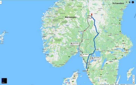 Reisebericht Schweden Route
