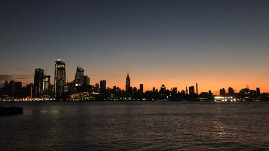 Skyline Manhattan vom Maxwell Place Park