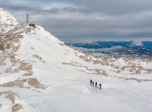 Schneeschuhwanderung outdoorer Ausblick